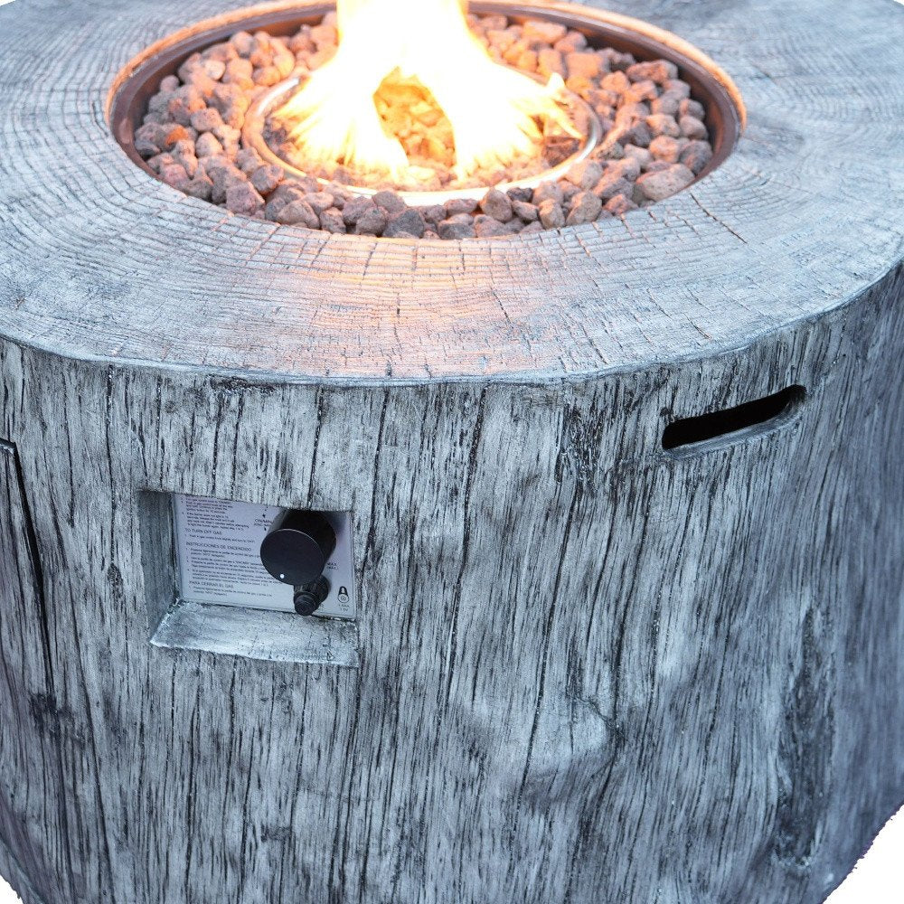 50000 BTU 40" Gray Faux Wood Propane Fire Pit