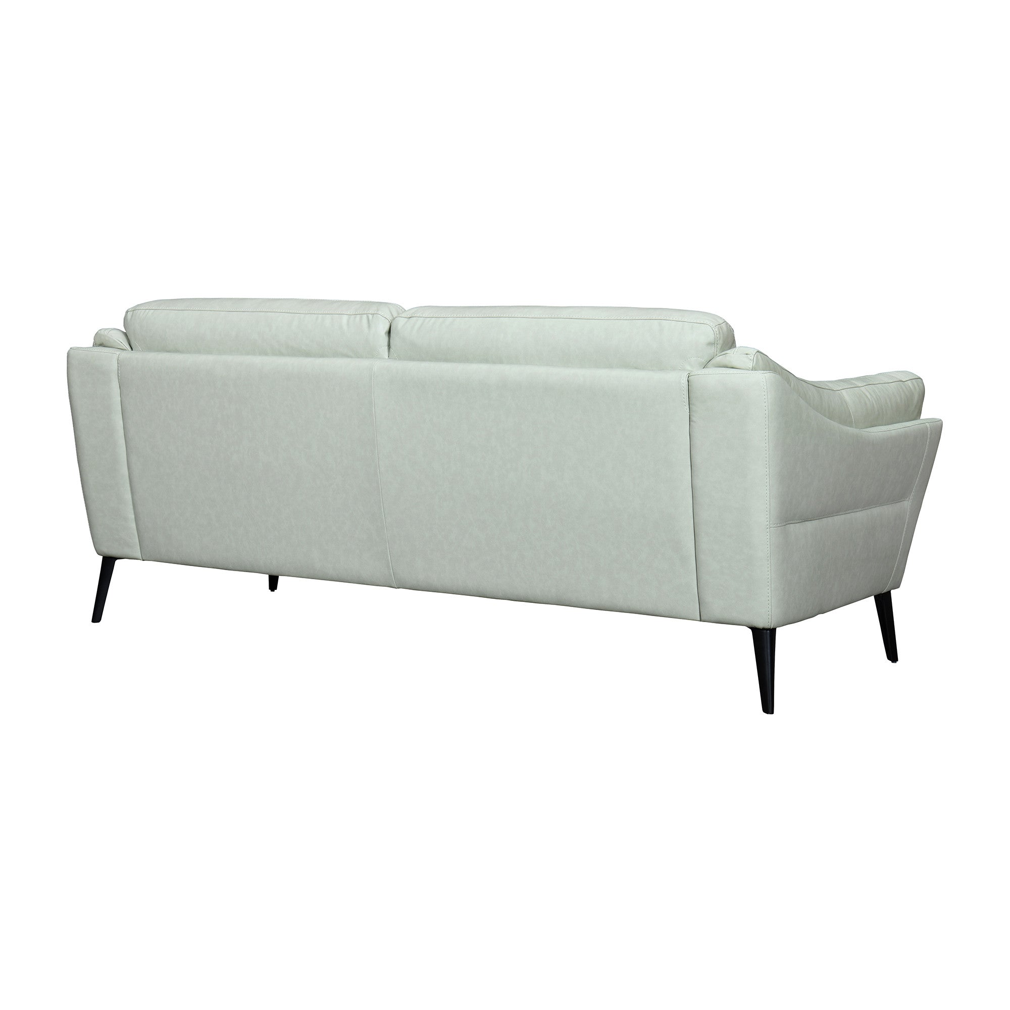 87" Flared Arm Leather Sofa