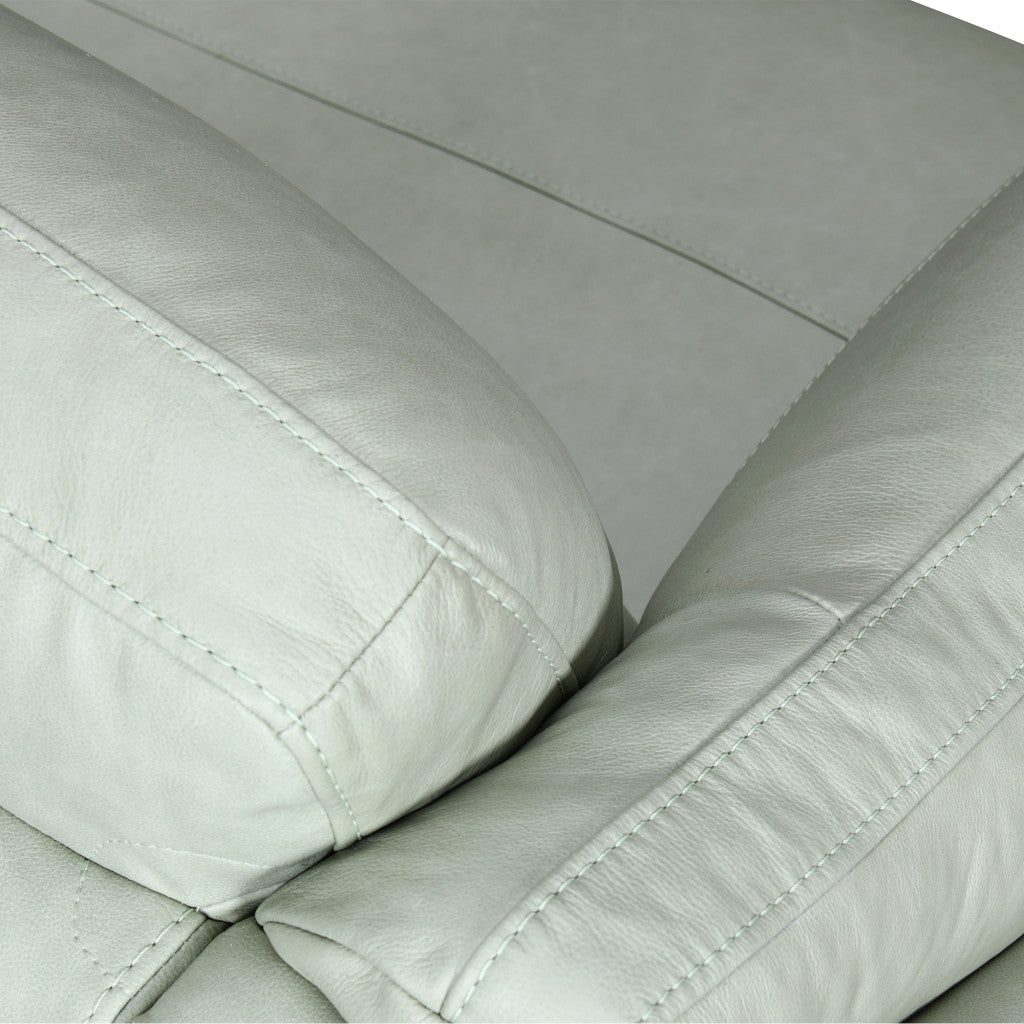 87" Flared Arm Leather Sofa