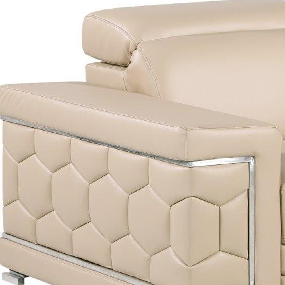 47" Geometric Leather Club Chair