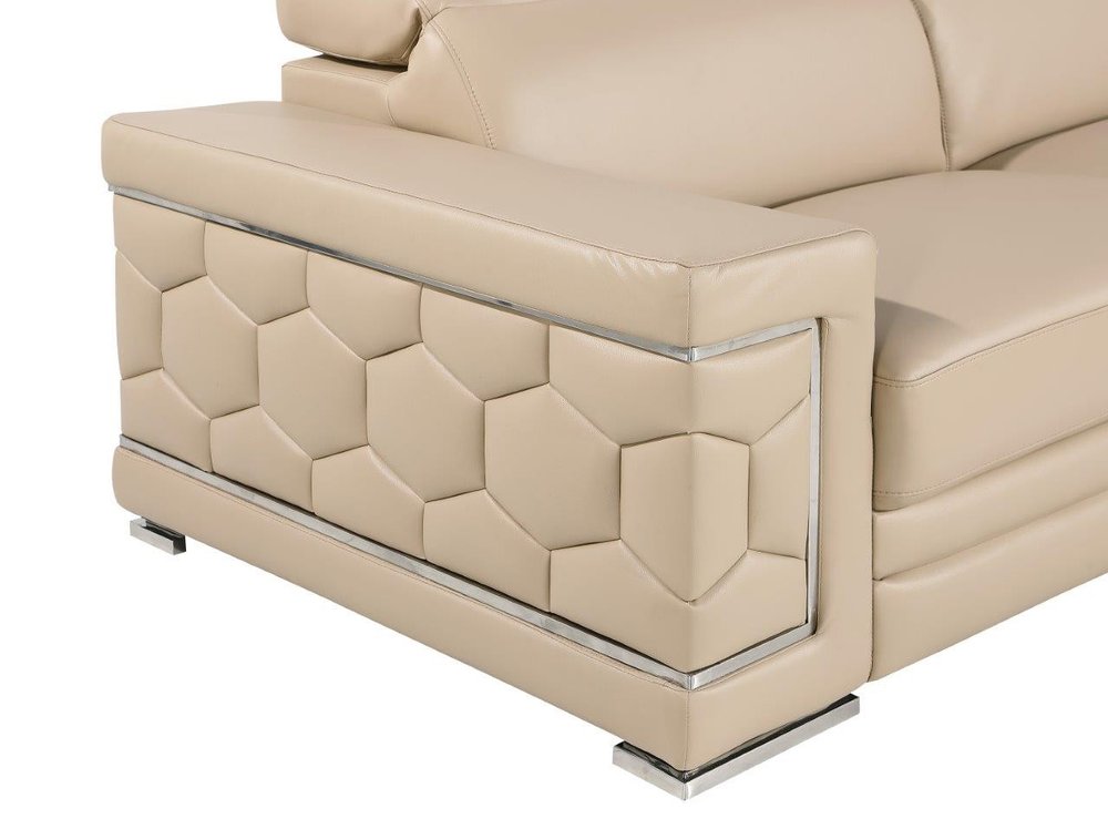47" Geometric Leather Club Chair