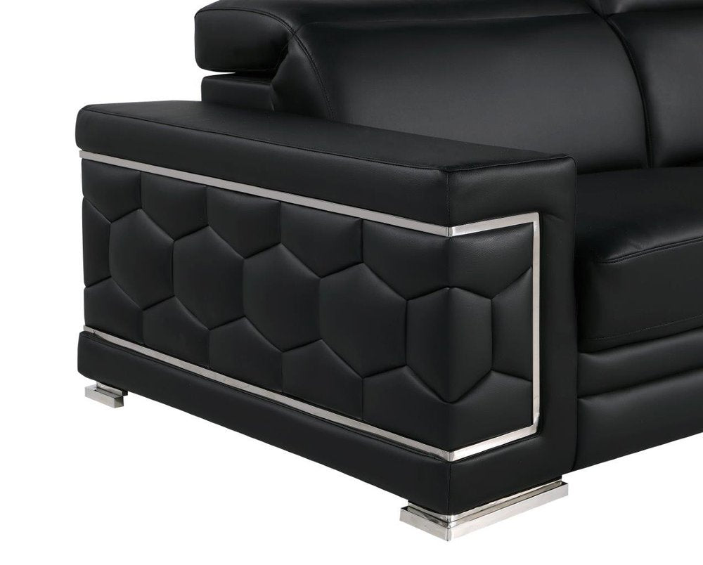 47" Geometric Leather Club Chair