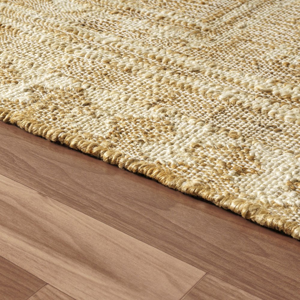 Brown and Beige Medallion Hand Woven Area Rug