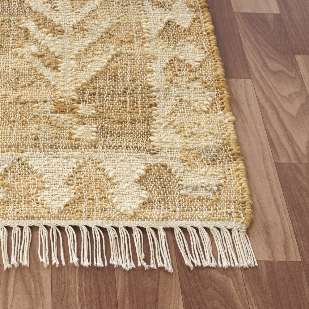 Brown and Beige Medallion Hand Woven Area Rug