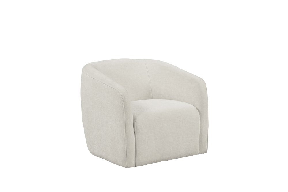 32" Beige Barrel Club Chair