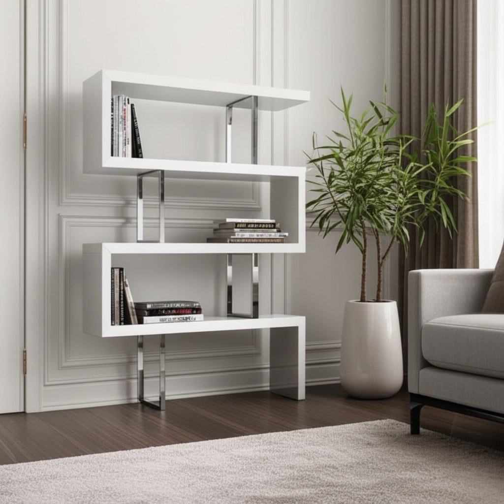 67" Contemporary Etagere Bookshelf