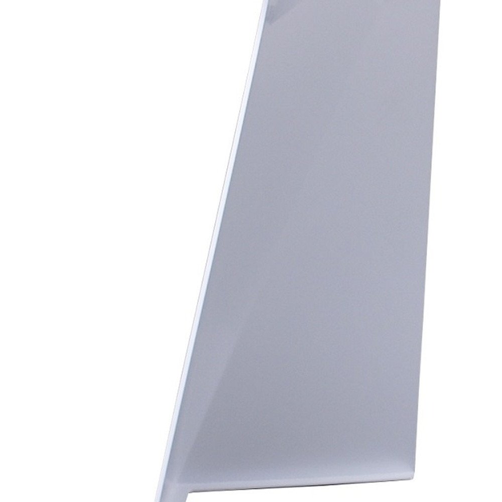 63" White Leaf Pedestal Extendable Dining Table