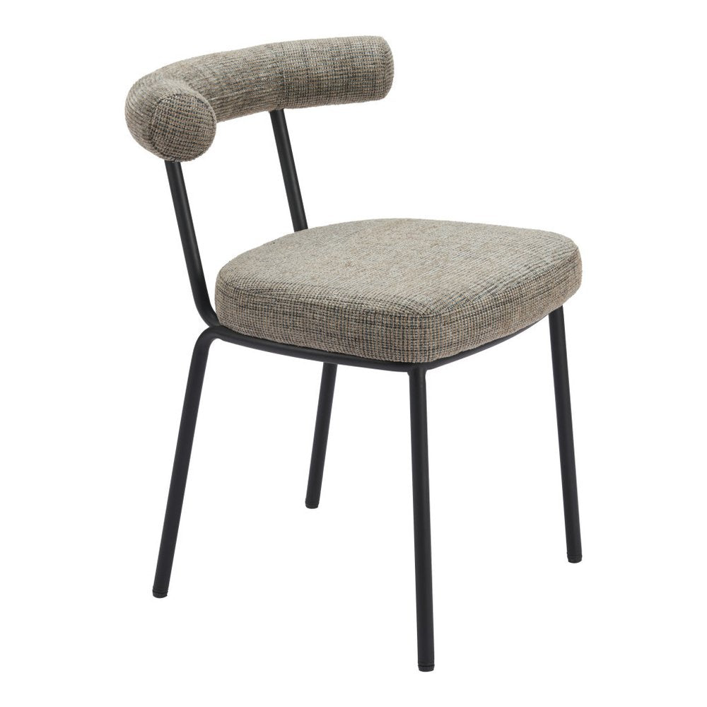 Set of Two 23" Green Open Back Barrel Dining Chair