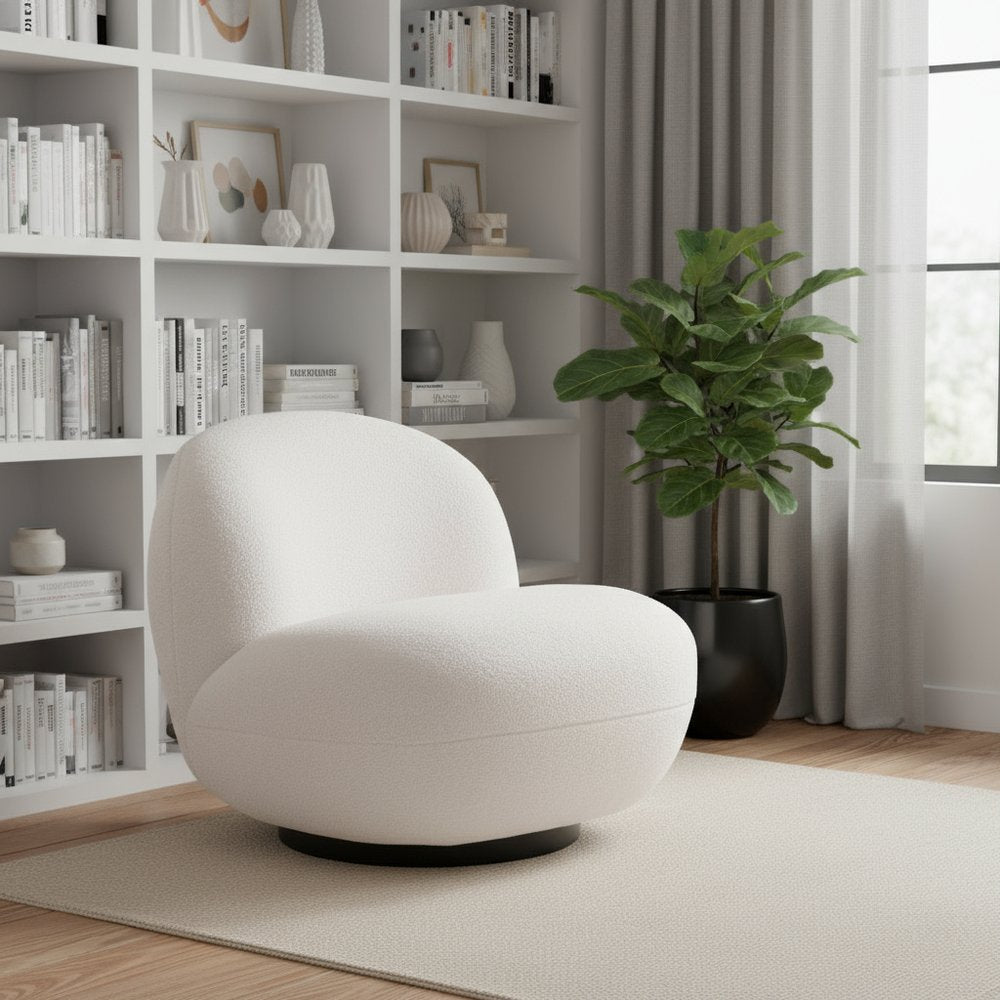 30" Faux Shearling Slipper Chair