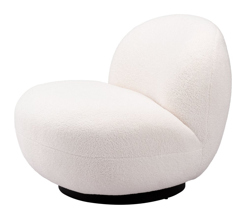 30" Faux Shearling Slipper Chair