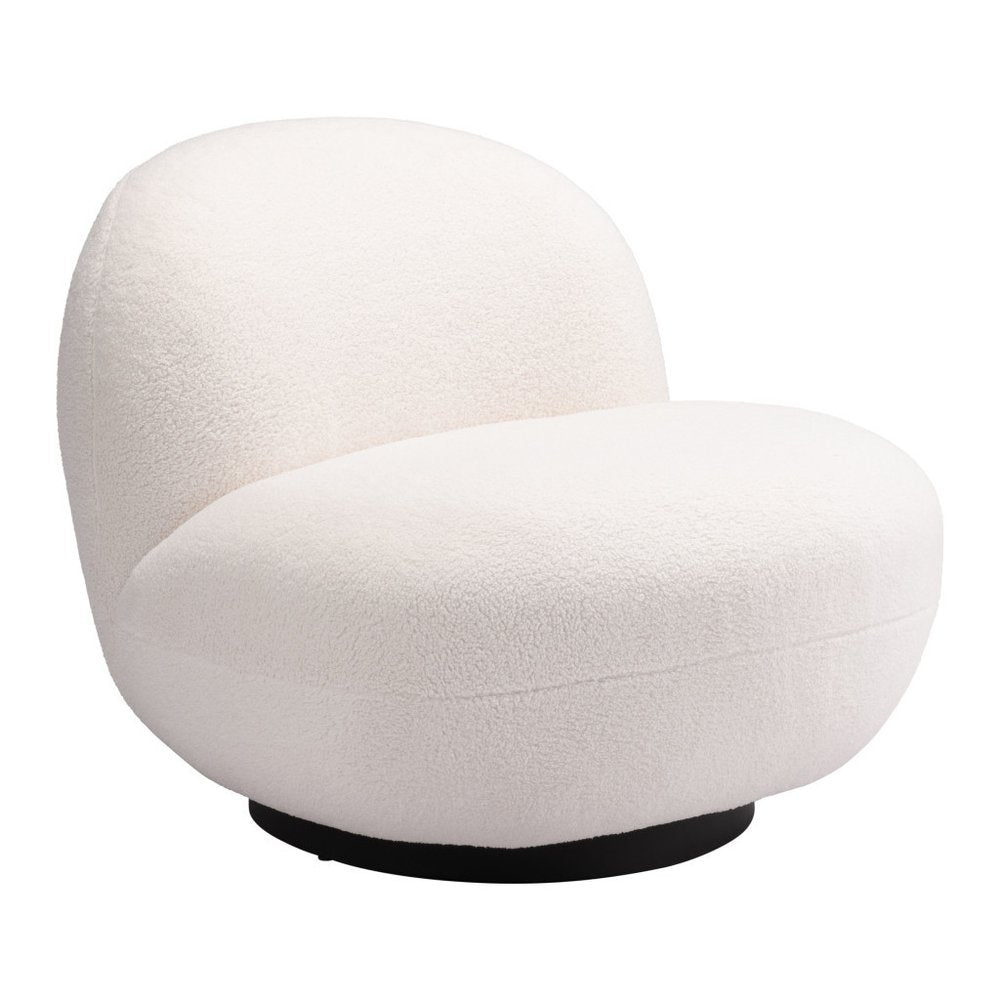 30" Faux Shearling Slipper Chair