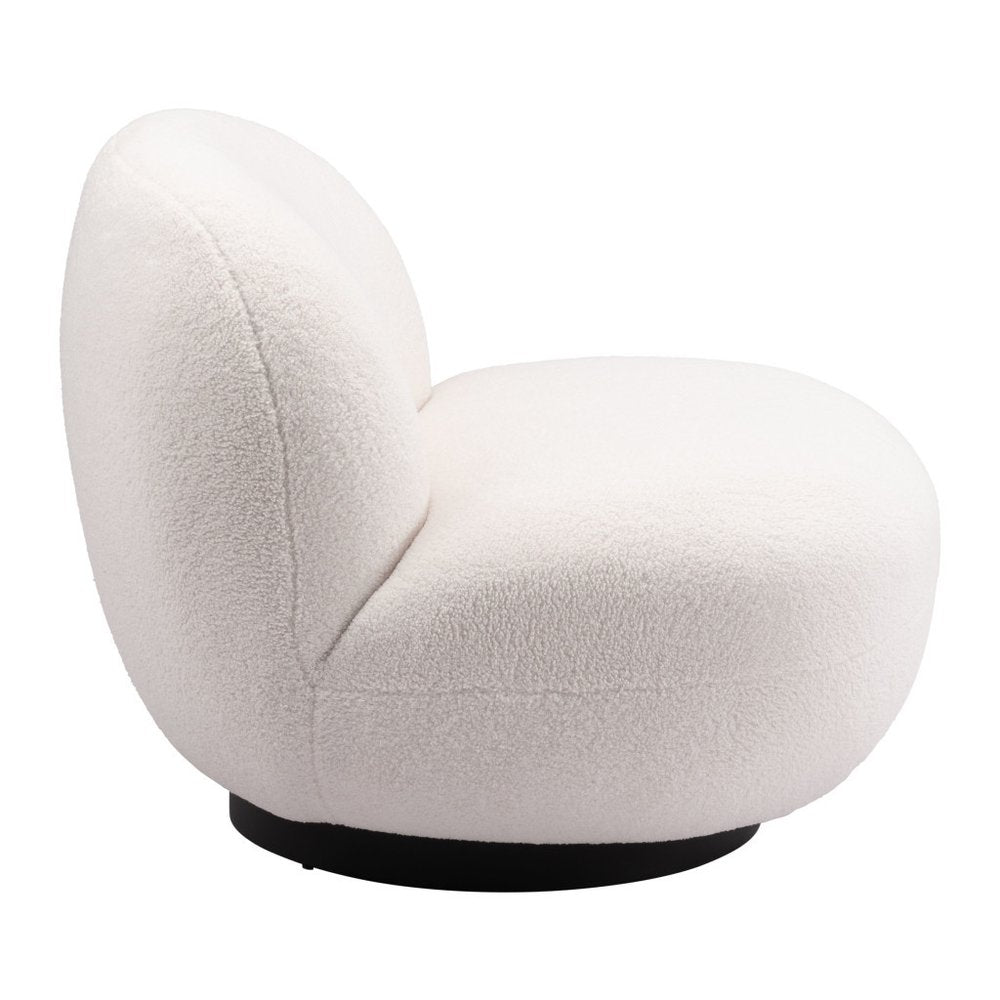 30" Faux Shearling Slipper Chair