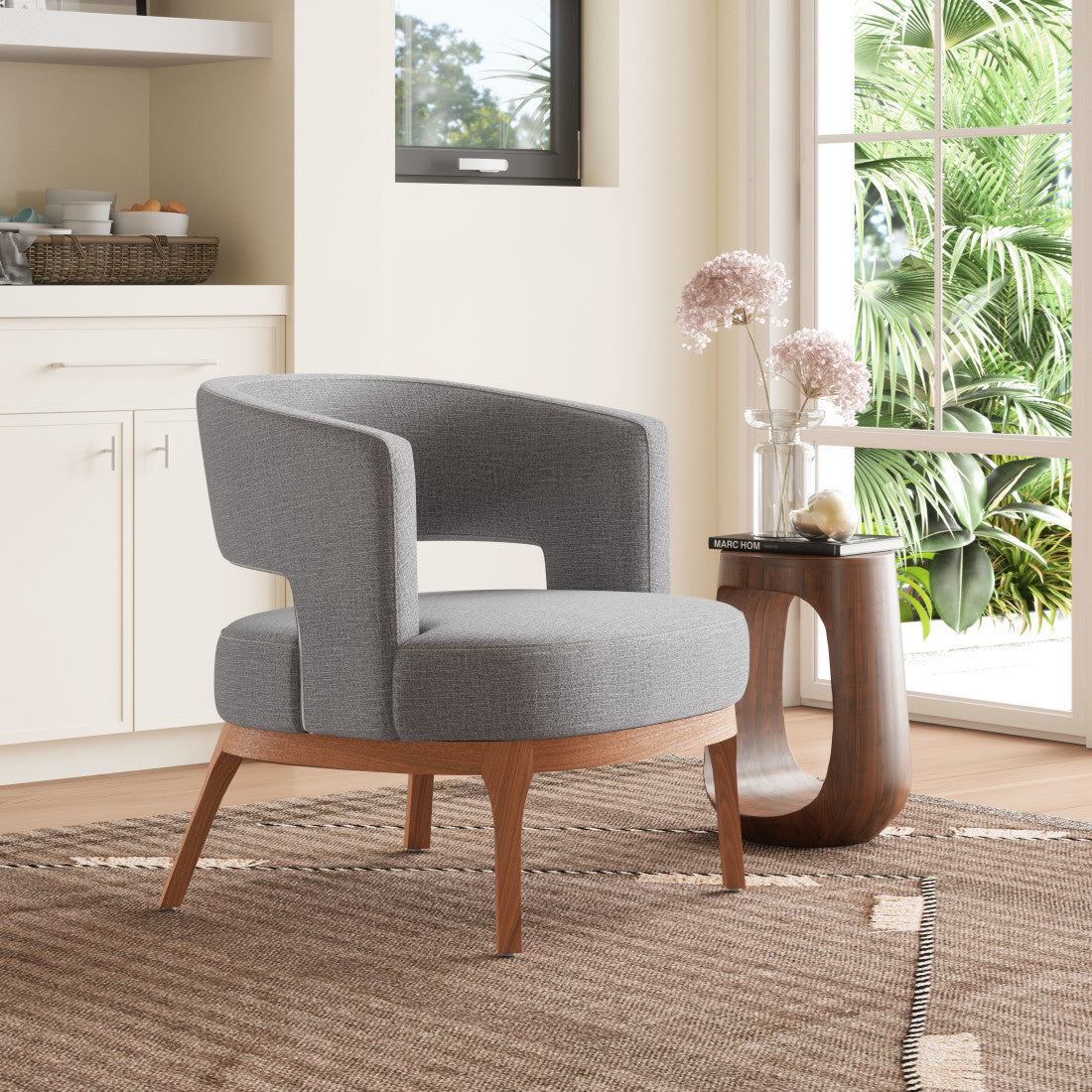 27" Half-Back Barrel Chair