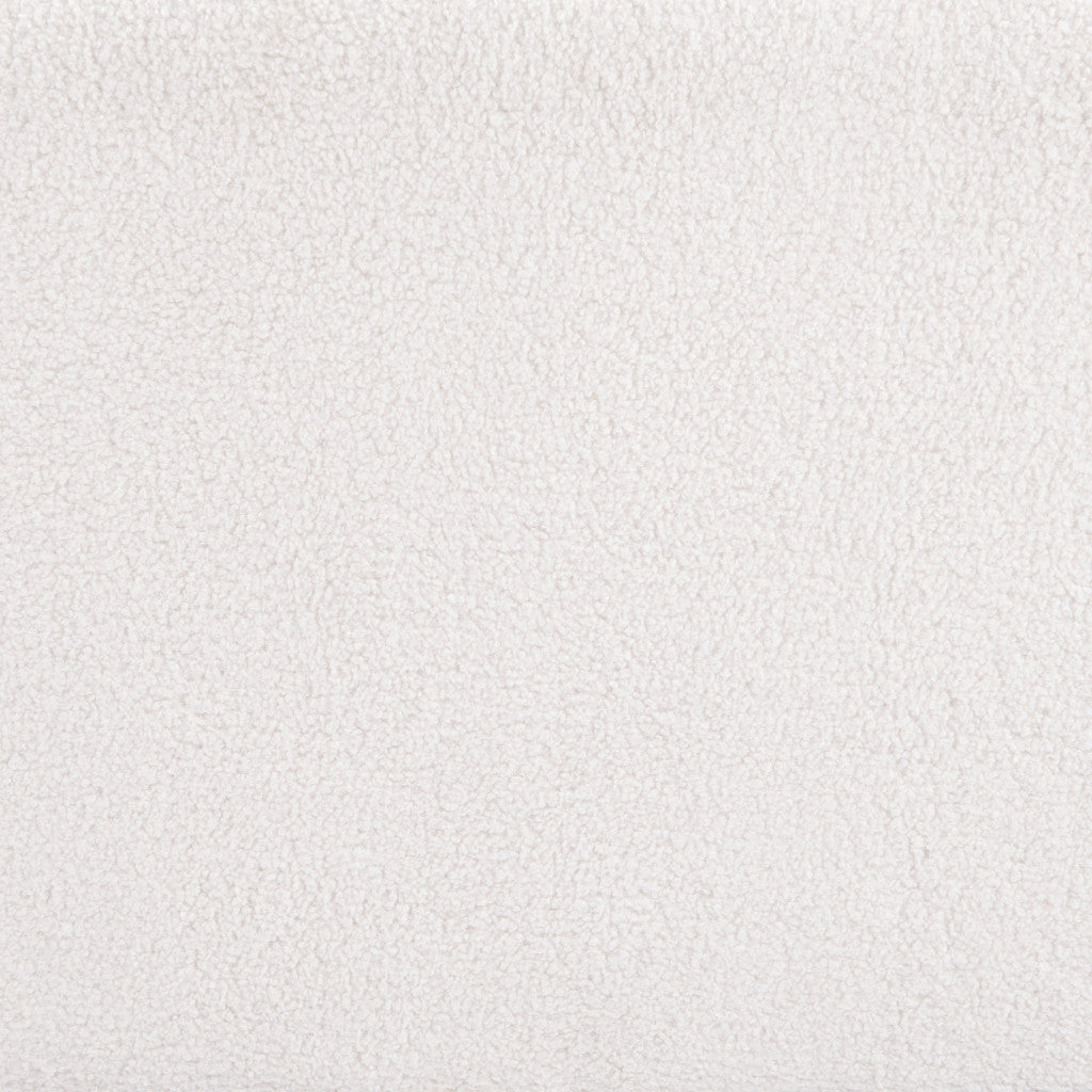 26" White and Black Sherpa Arm Chair