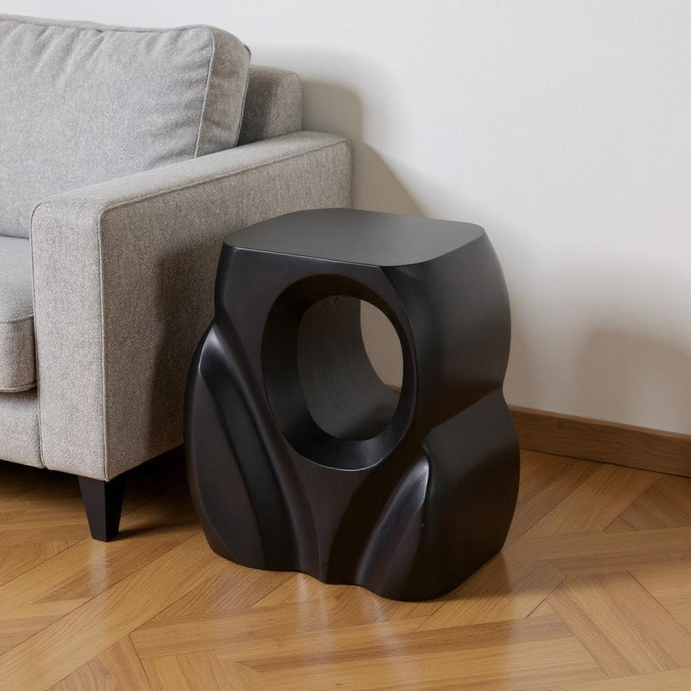 16" Black Free Form End Table