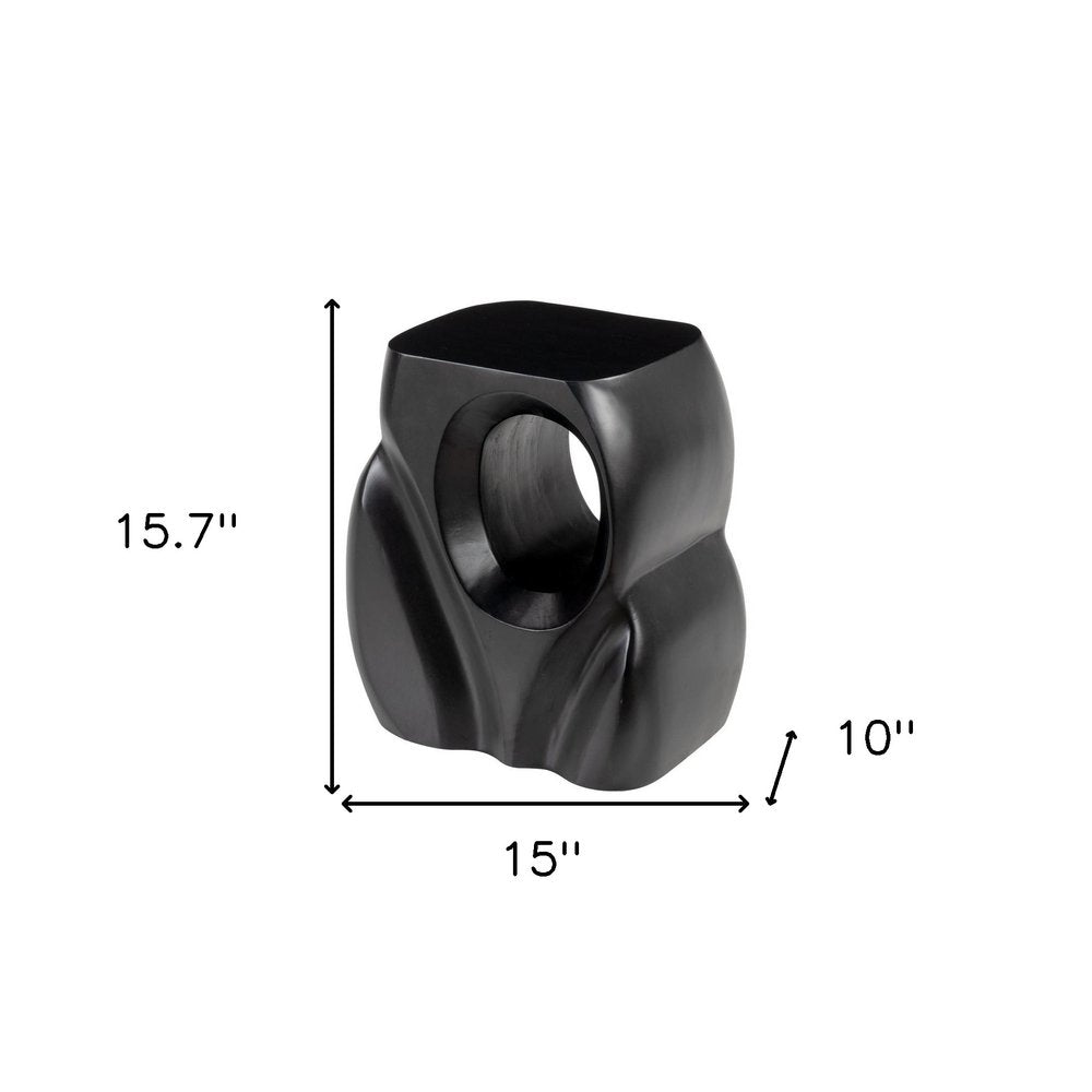 16" Black Free Form End Table