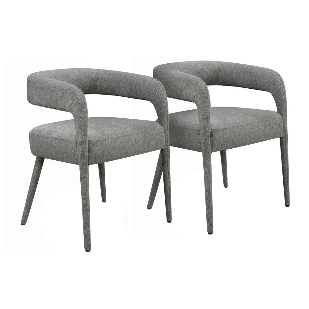 Set of Two 21" Open Barrel Dining Chair