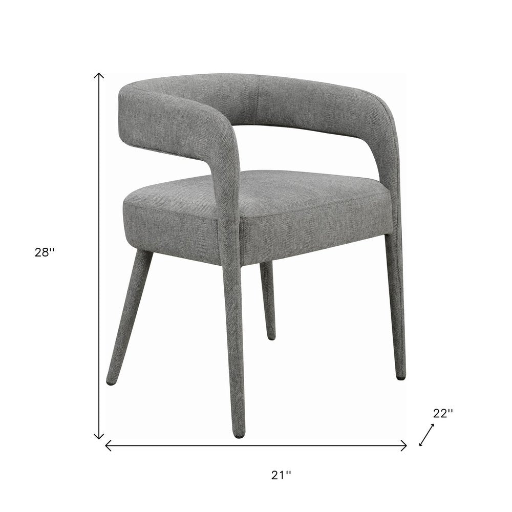 Set of Two 21" Open Barrel Dining Chair