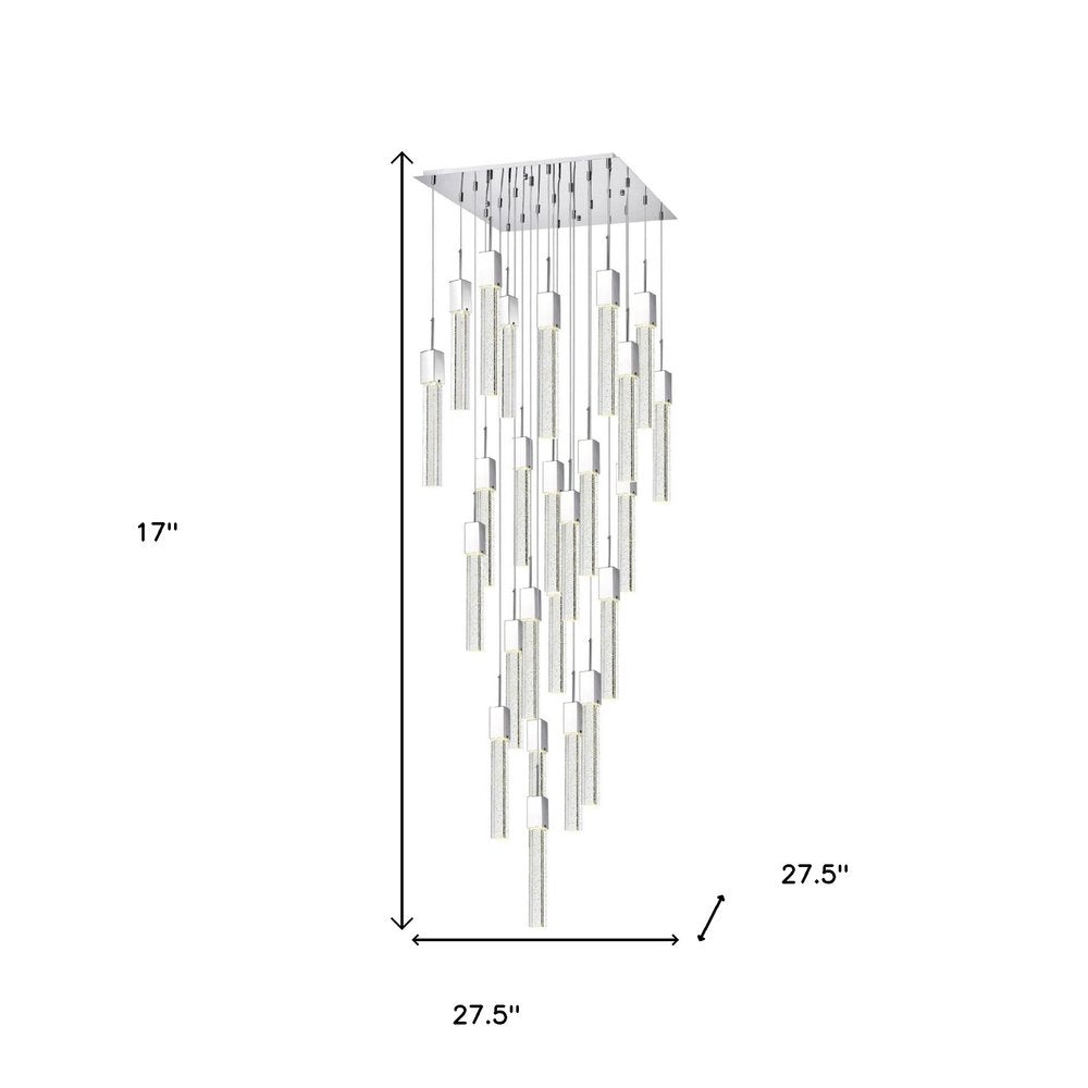 28" Silver 25-Light Drip Chandelier