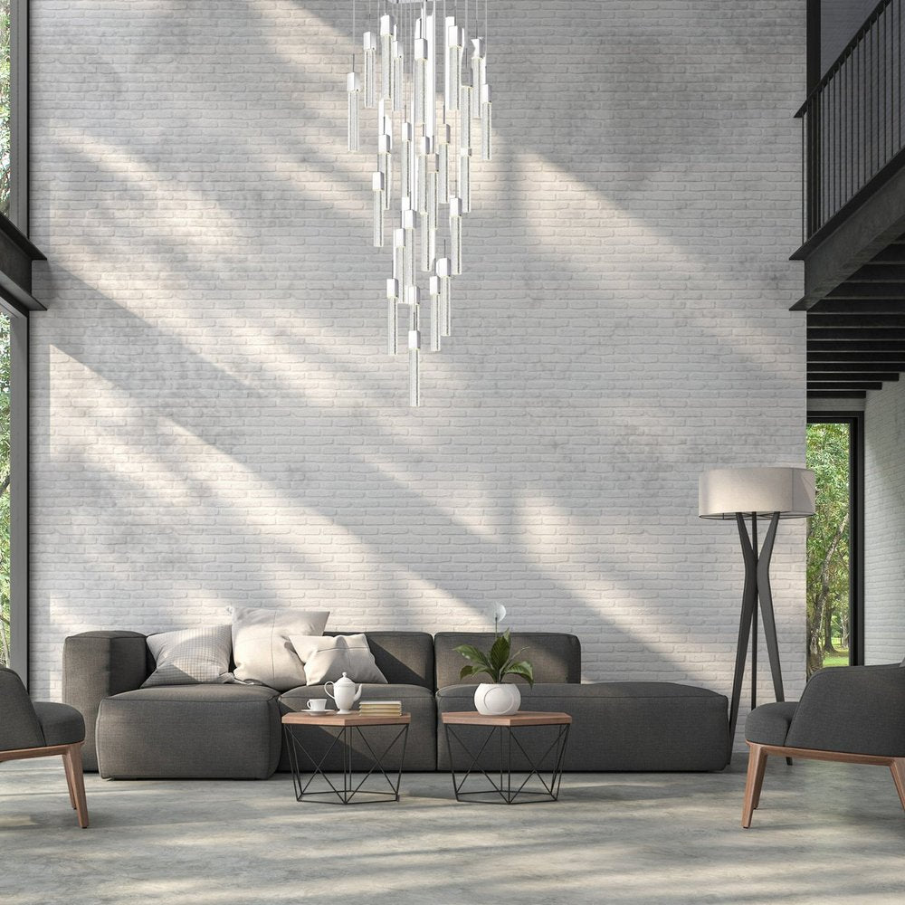 28" Silver 25-Light Drip Chandelier