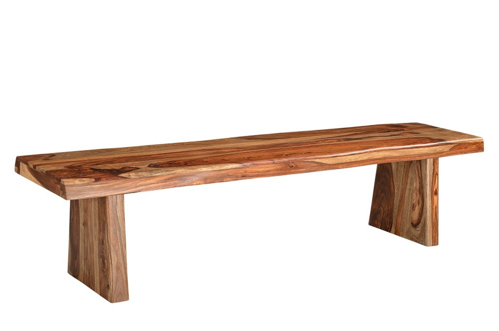 75" Brown Live Edge Wood Dining Bench