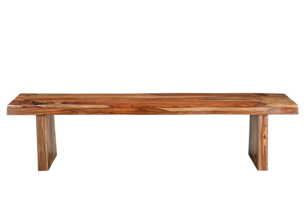 75" Brown Live Edge Wood Dining Bench