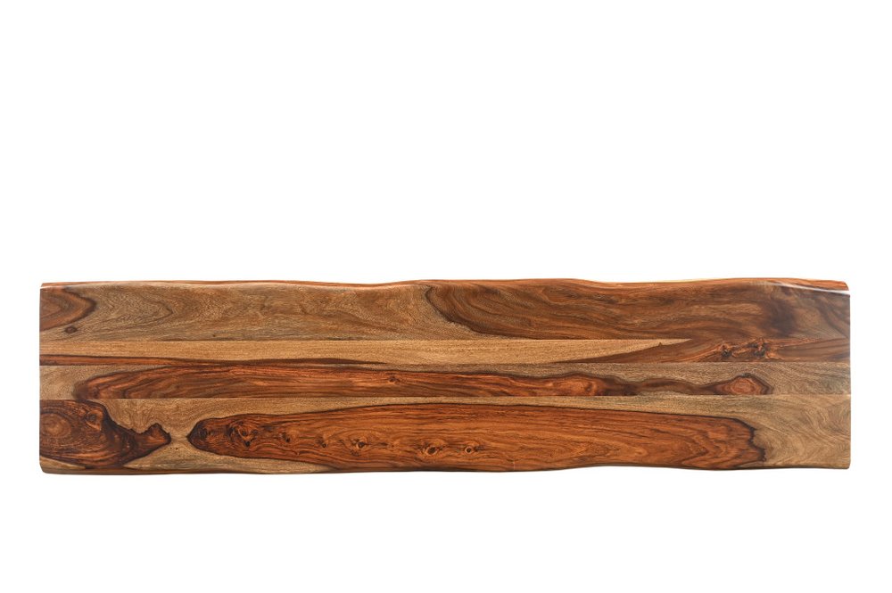 75" Brown Live Edge Wood Dining Bench