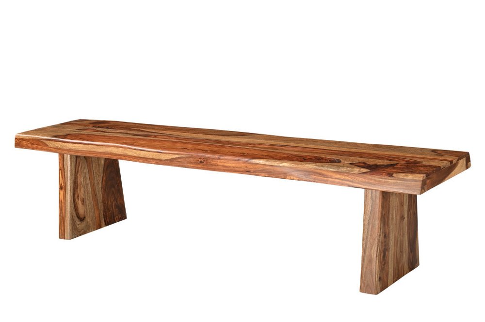 75" Brown Live Edge Wood Dining Bench