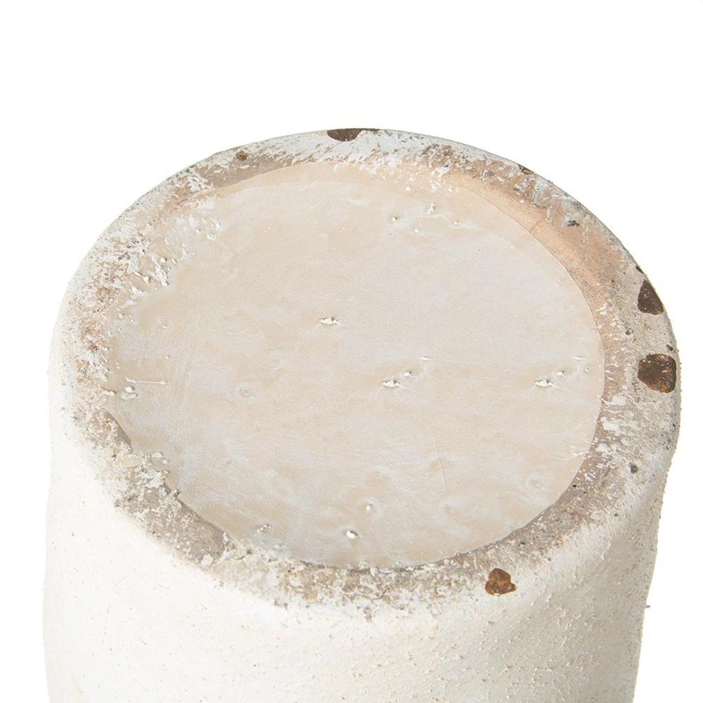 10" Brown and White Ceramic Round Jug Vase