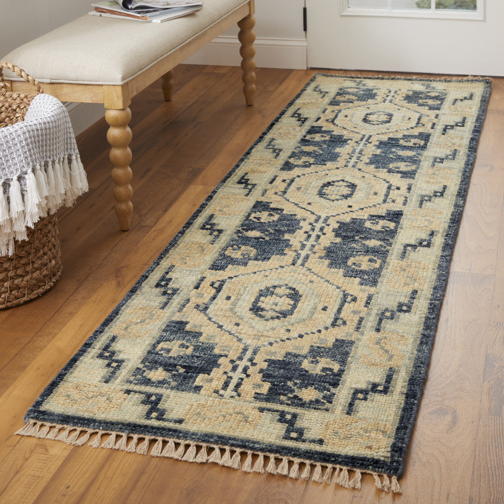 Geometric Oriental Medallion Area Rug