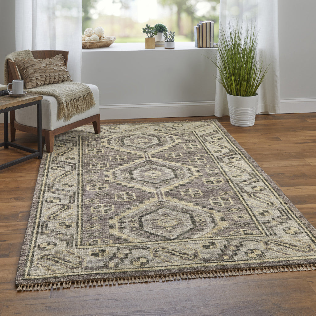 Geometric Oriental Medallion Area Rug