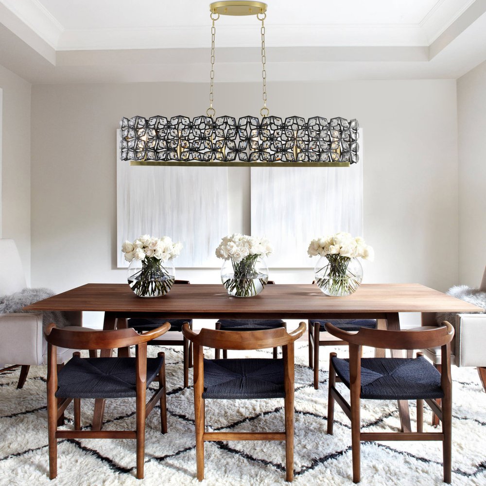 39" Crystal Oval Kaleidoscope Chandelier