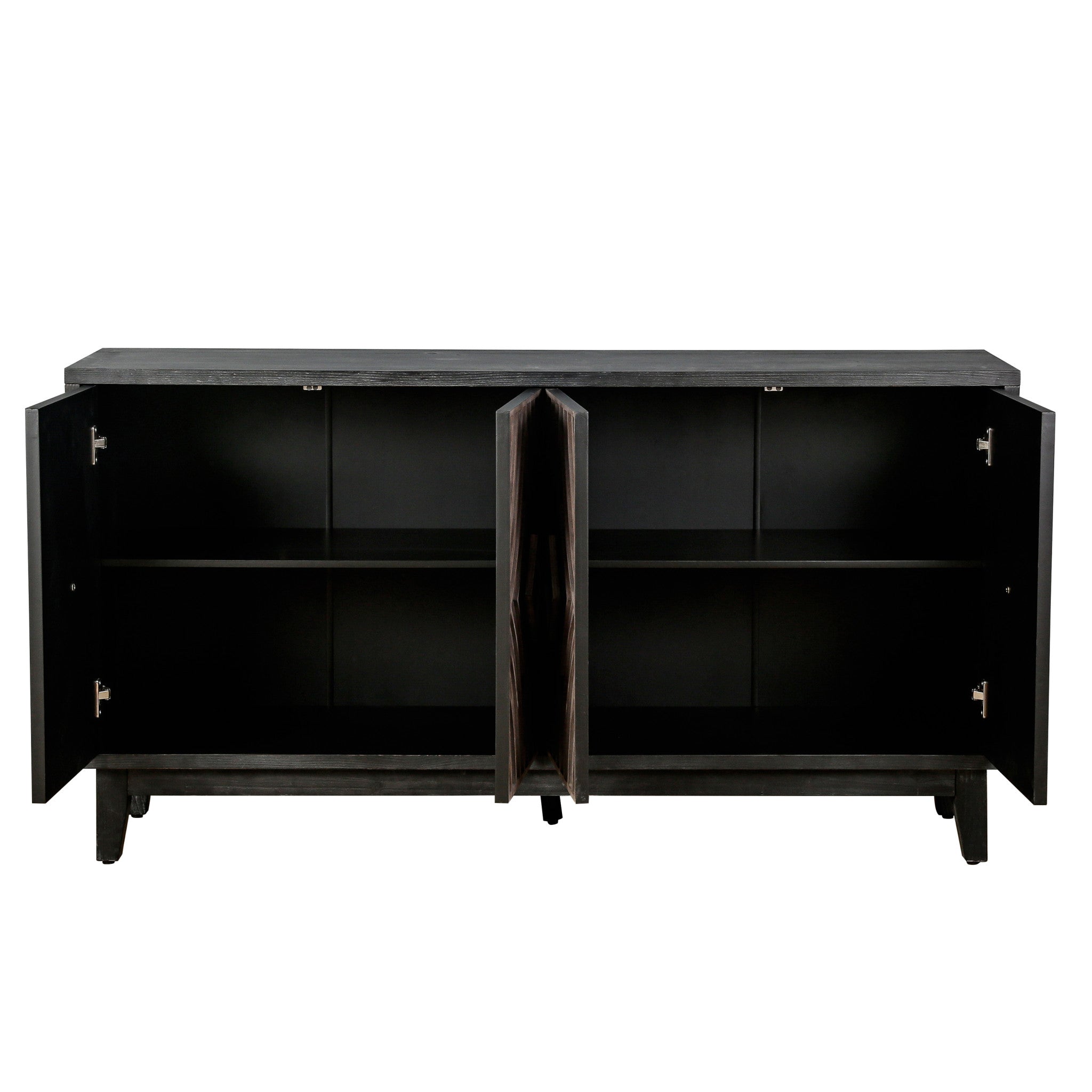 60" Brown and Black Diamond Sideboard