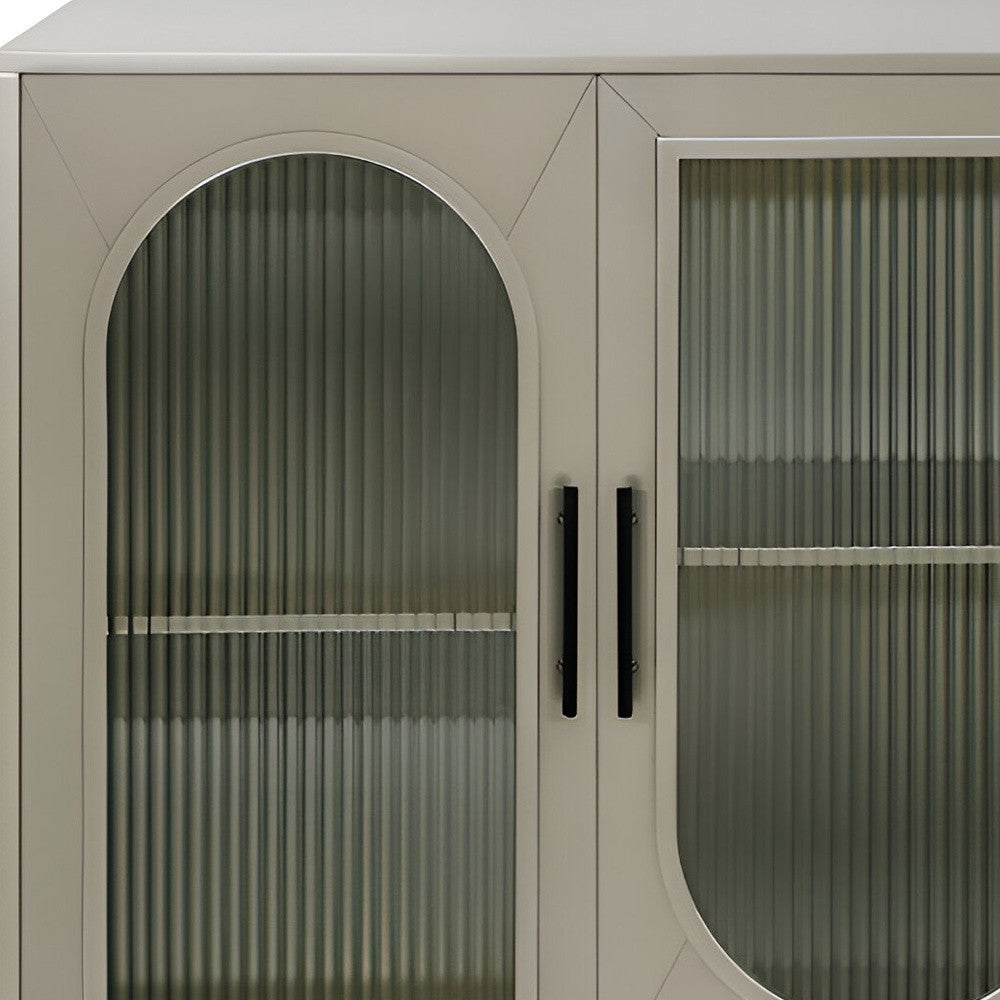 60" Wood Mid-Century Arches Sideboard