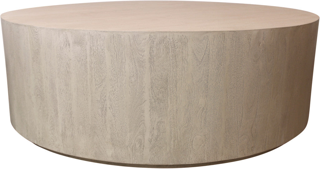 48" Natural Solid Wood Round Coffee Table