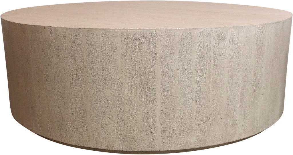 48" Natural Solid Wood Round Coffee Table