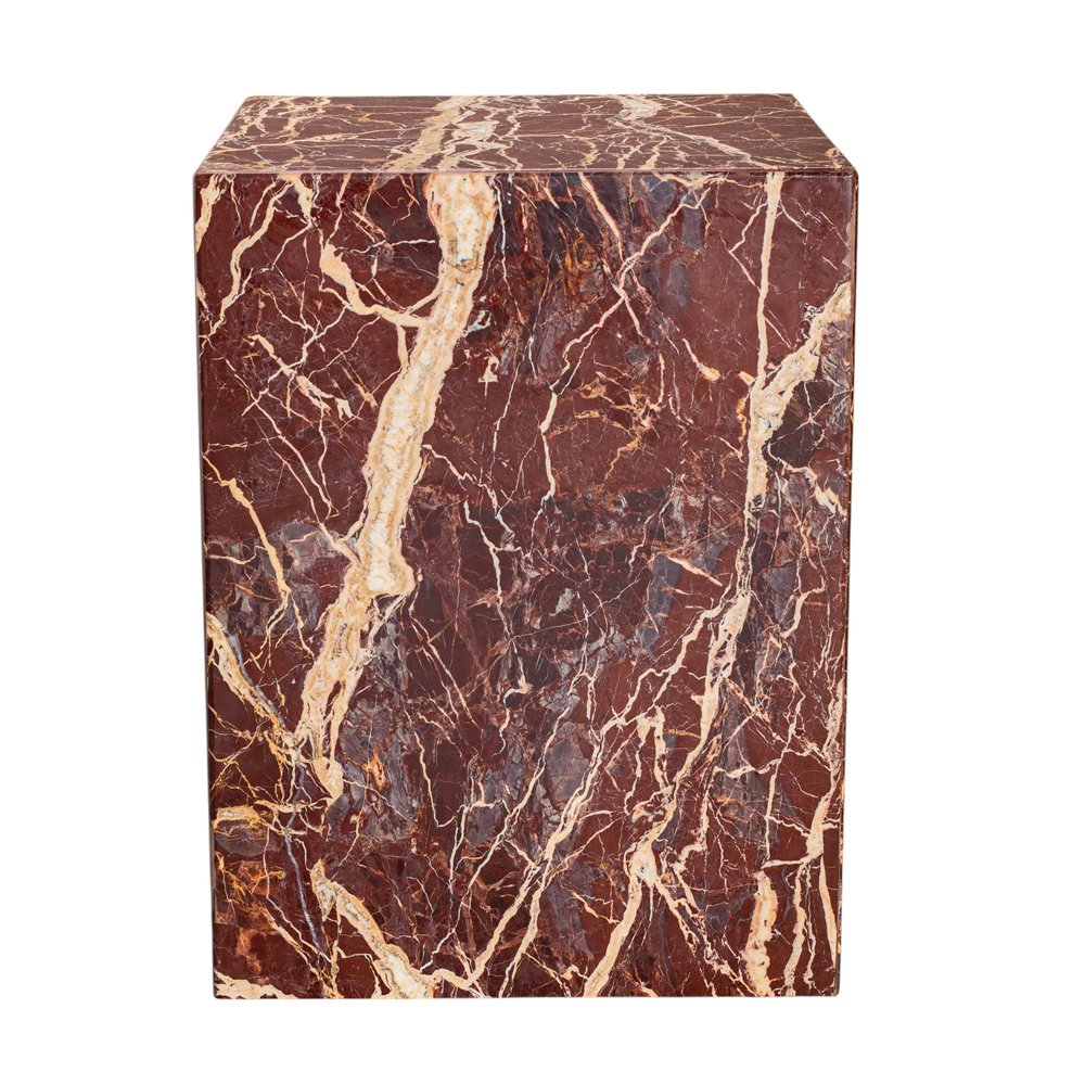 20" Marble Square Block End Table