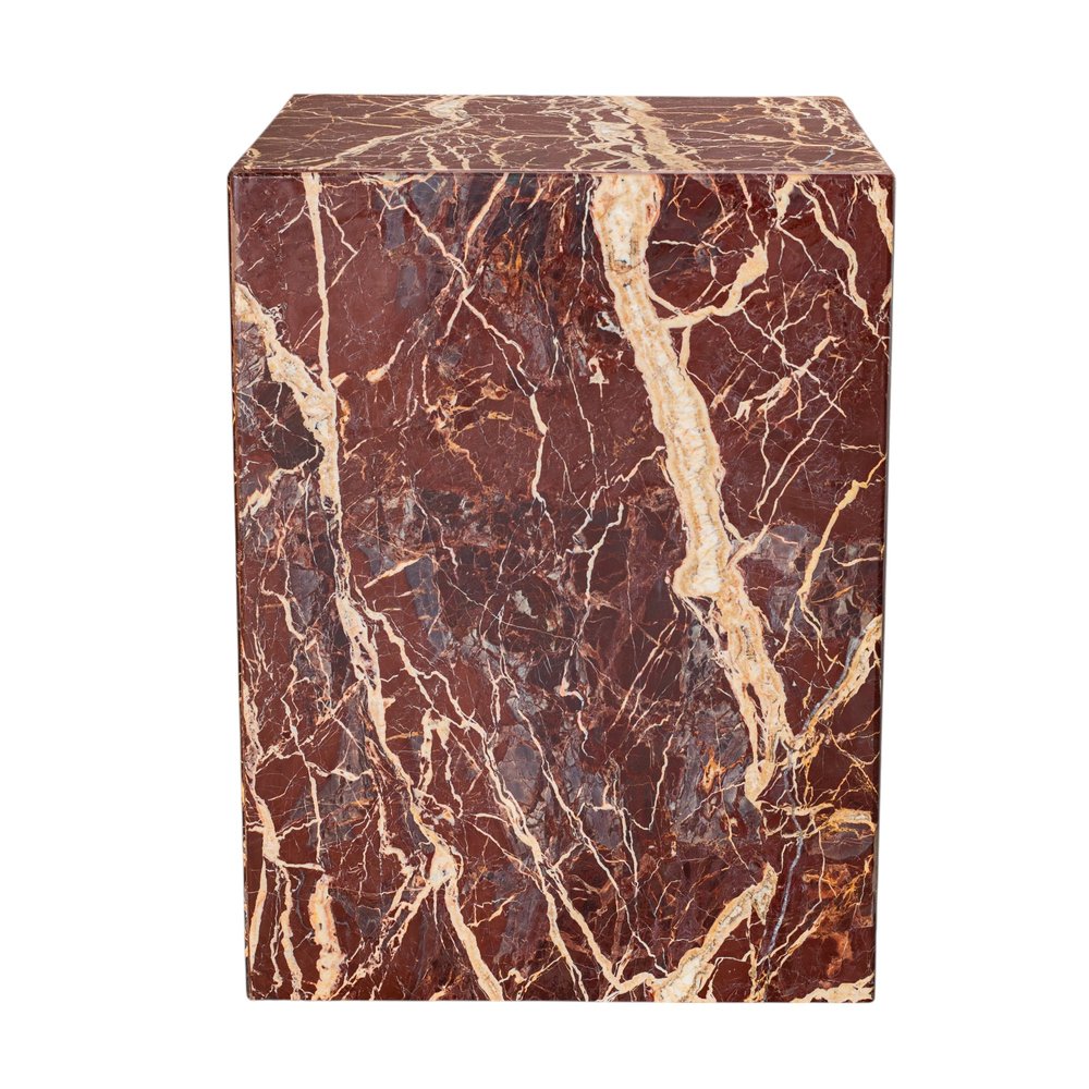 20" Marble Square Block End Table
