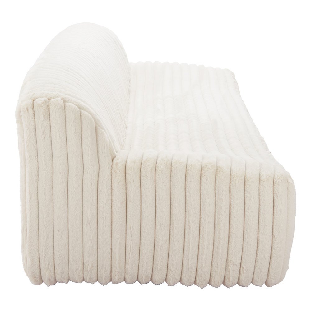 89" Cream Corduroy Armless Sofa