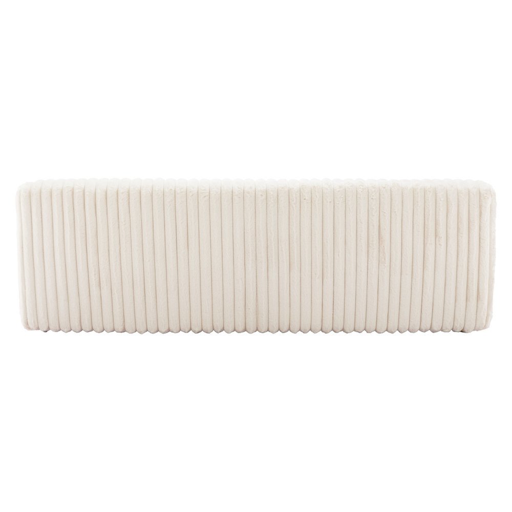 89" Cream Corduroy Armless Sofa