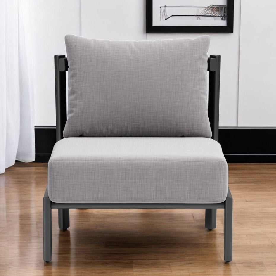 28" Gray and Black Side Chair