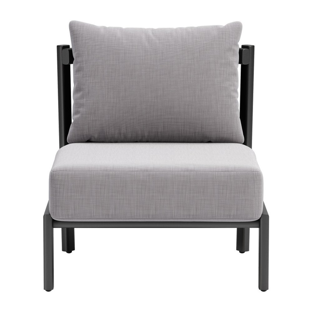 28" Gray and Black Side Chair