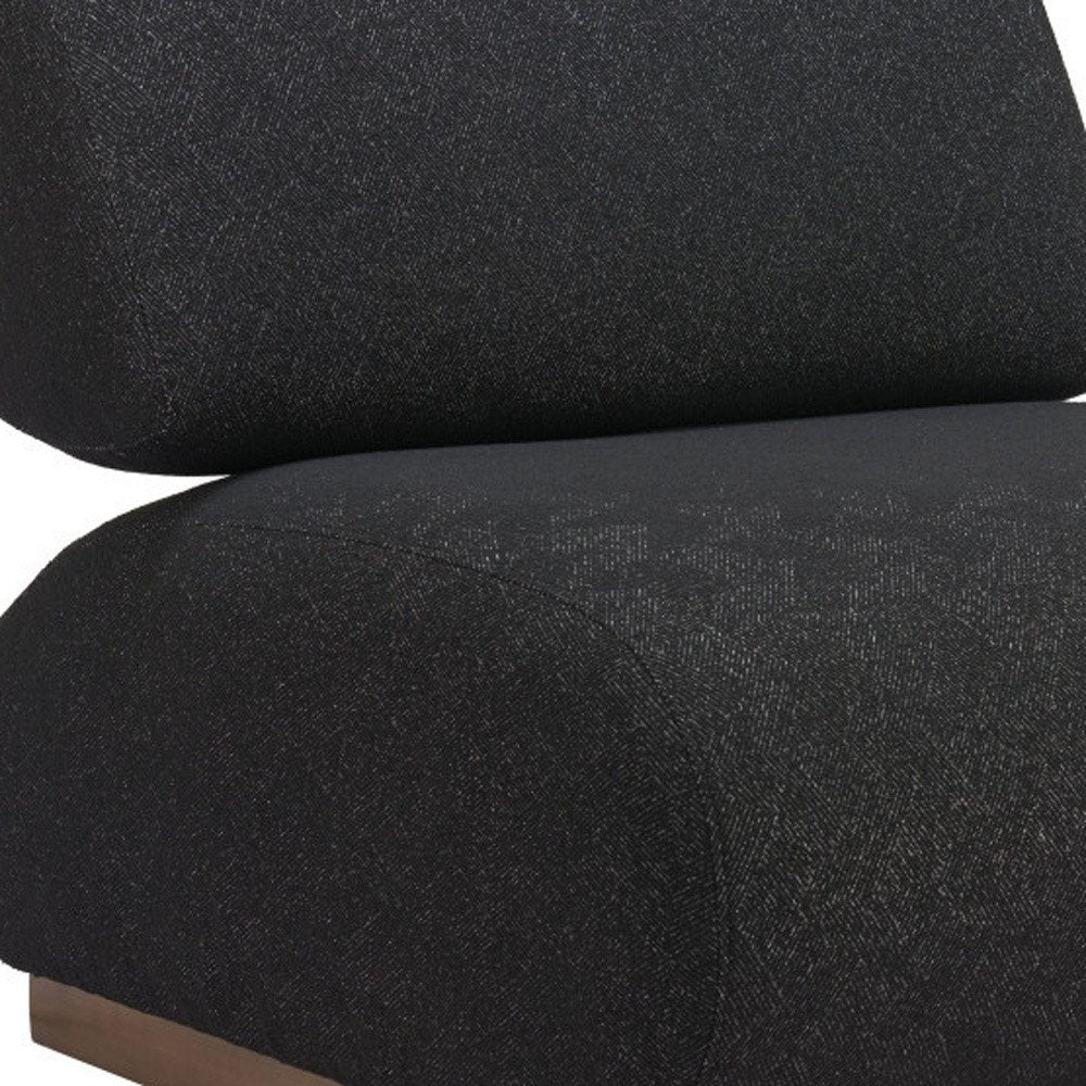 34" Black and Bronze Slipper Chair