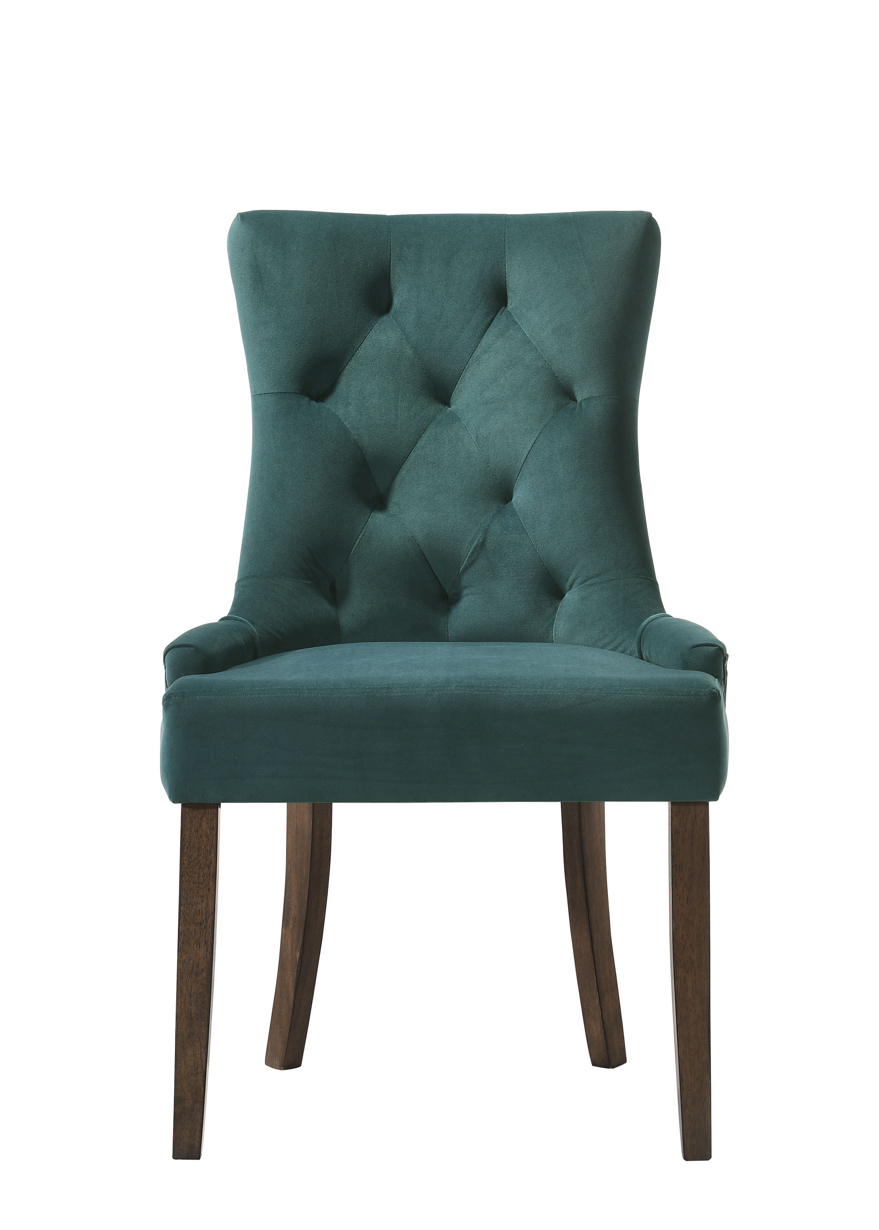 Set of Two 22" Tufted Velvet Wingback Dining Chair