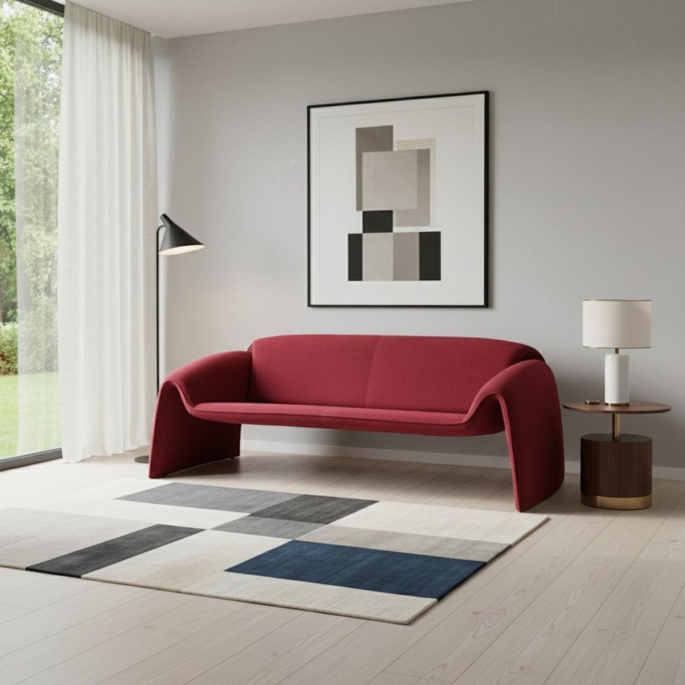 70" Red Modern Float Sofa