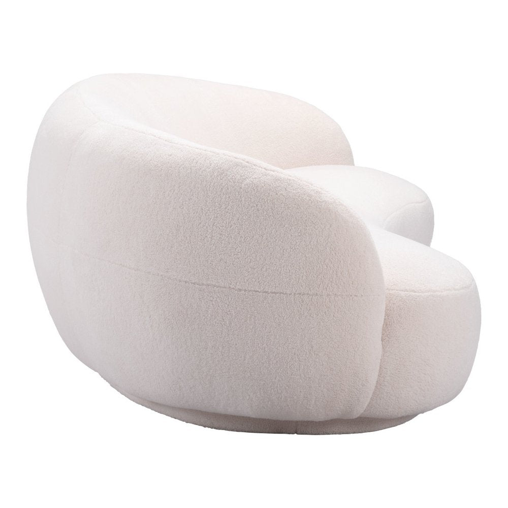 93" Cream Modern Tibet Curved Sofa