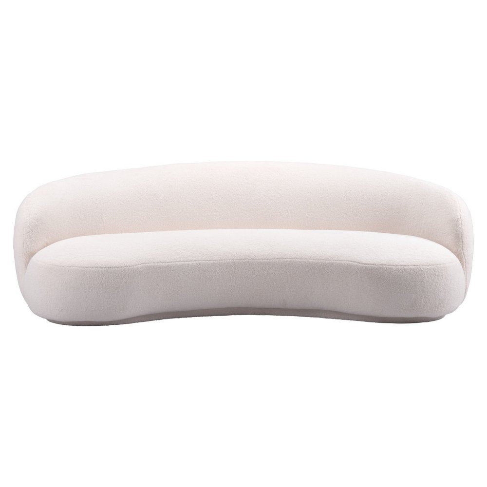 93" Cream Modern Tibet Curved Sofa