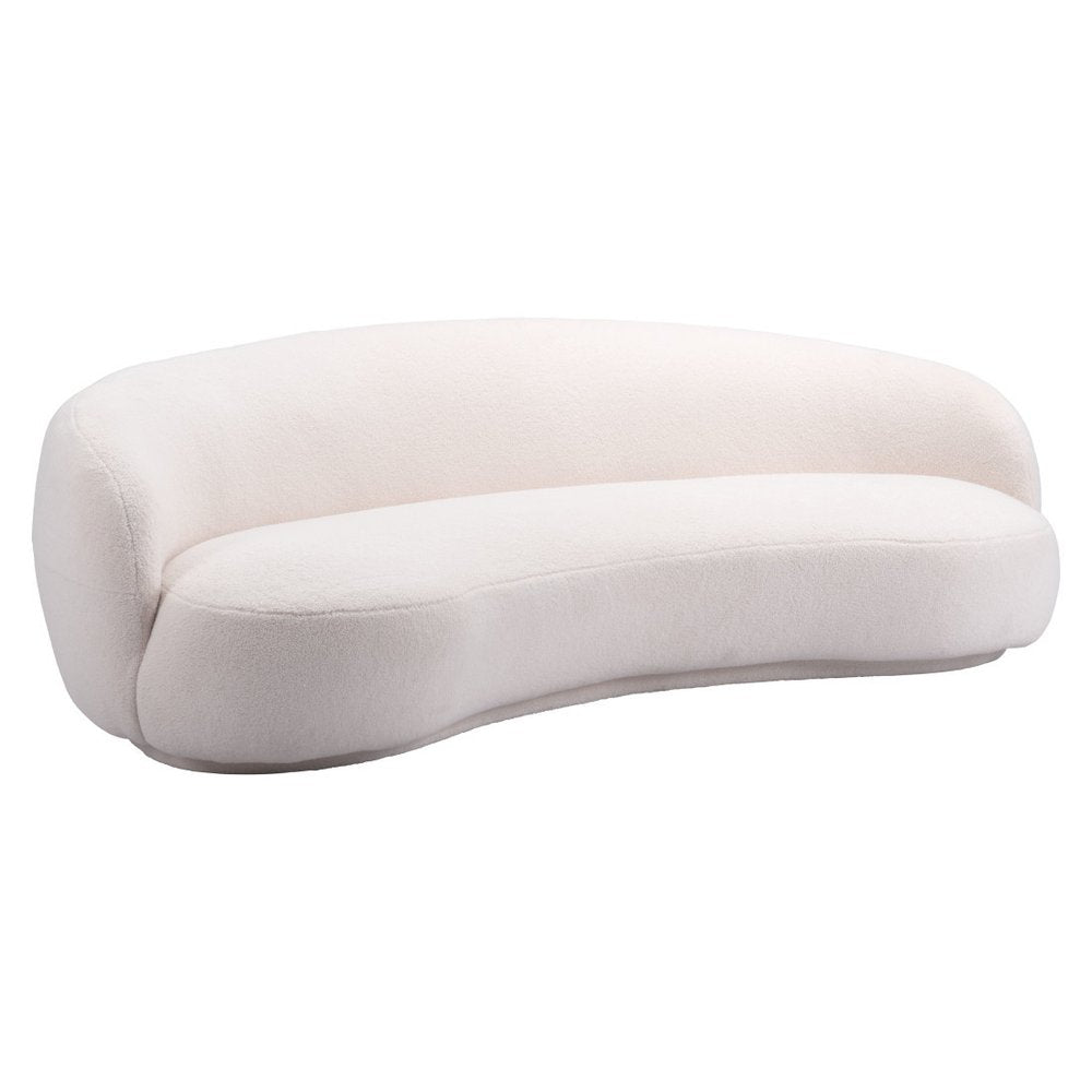 93" Cream Modern Tibet Curved Sofa