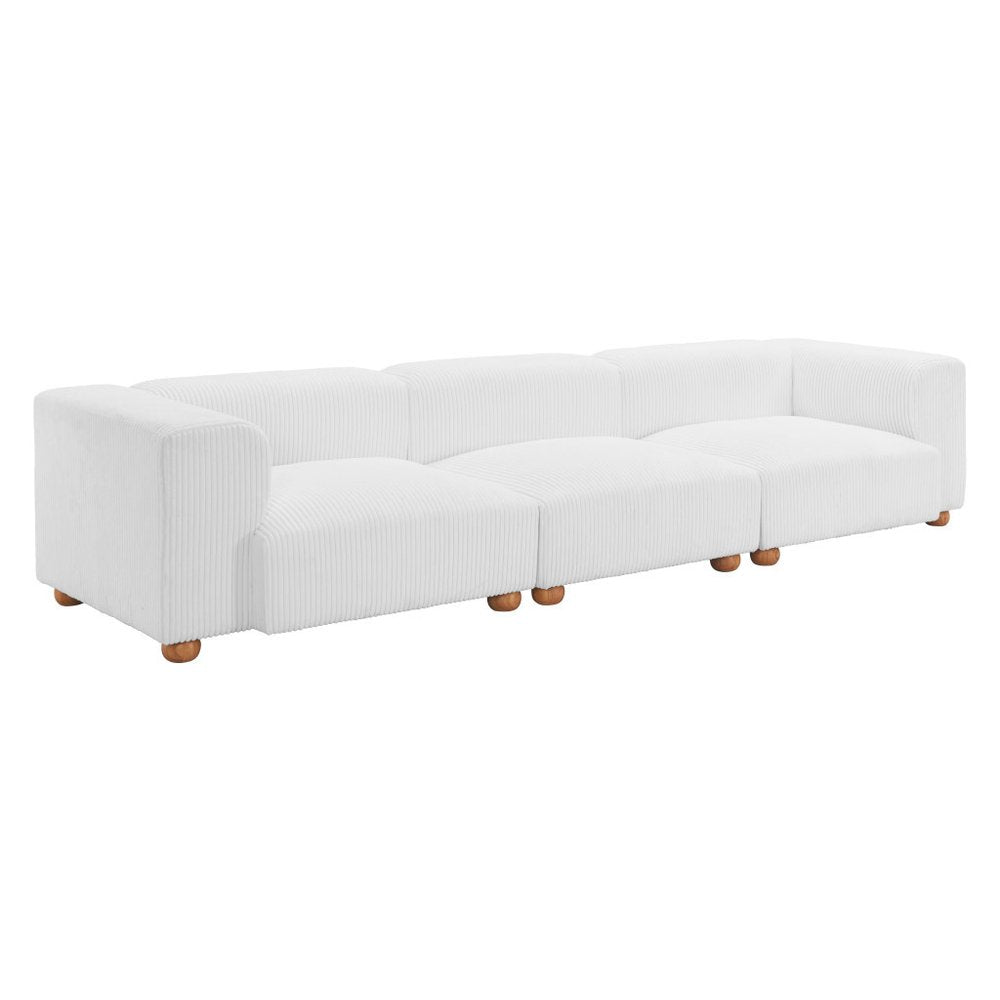 150" White Modular Sectional Sofa