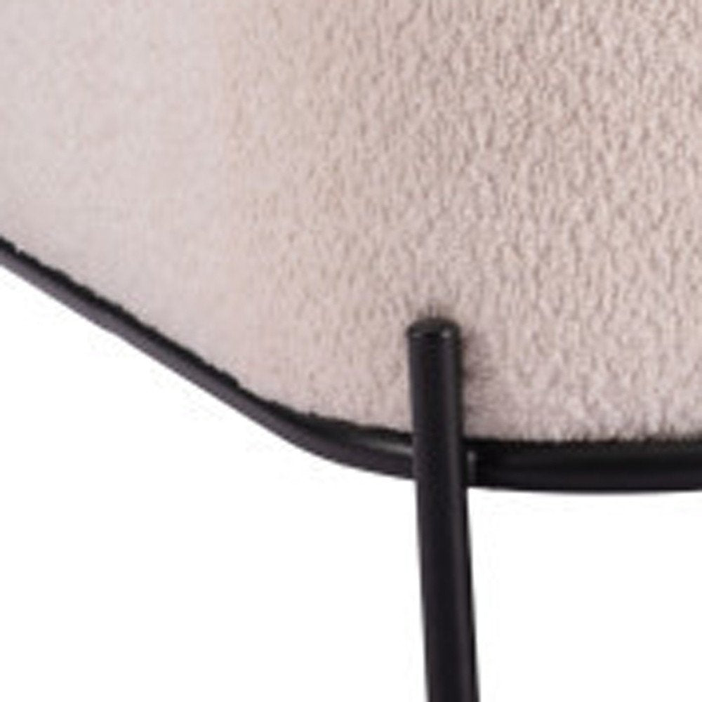 63" Modern Cream Armless Loveseat